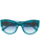 Versace Eyewear Cat Eye Sunglasses - Blue
