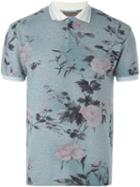 Etro Polo Shirt Floral Print, Men's, Size: M, Blue, Cotton
