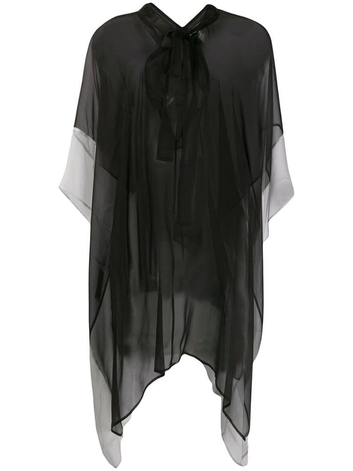 Haider Ackermann Asymmetric Sheer Blouse - Black