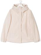 K Way Kids Teen Padded Hooded Jacket - Neutrals
