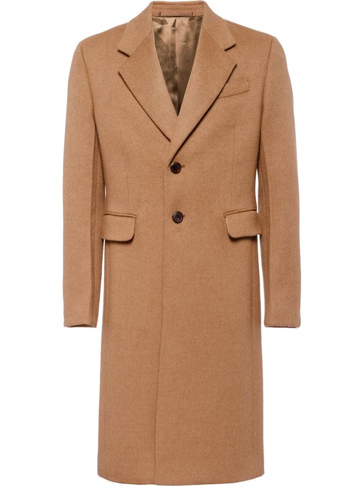 Prada Double Camel Hair Coat - Neutrals