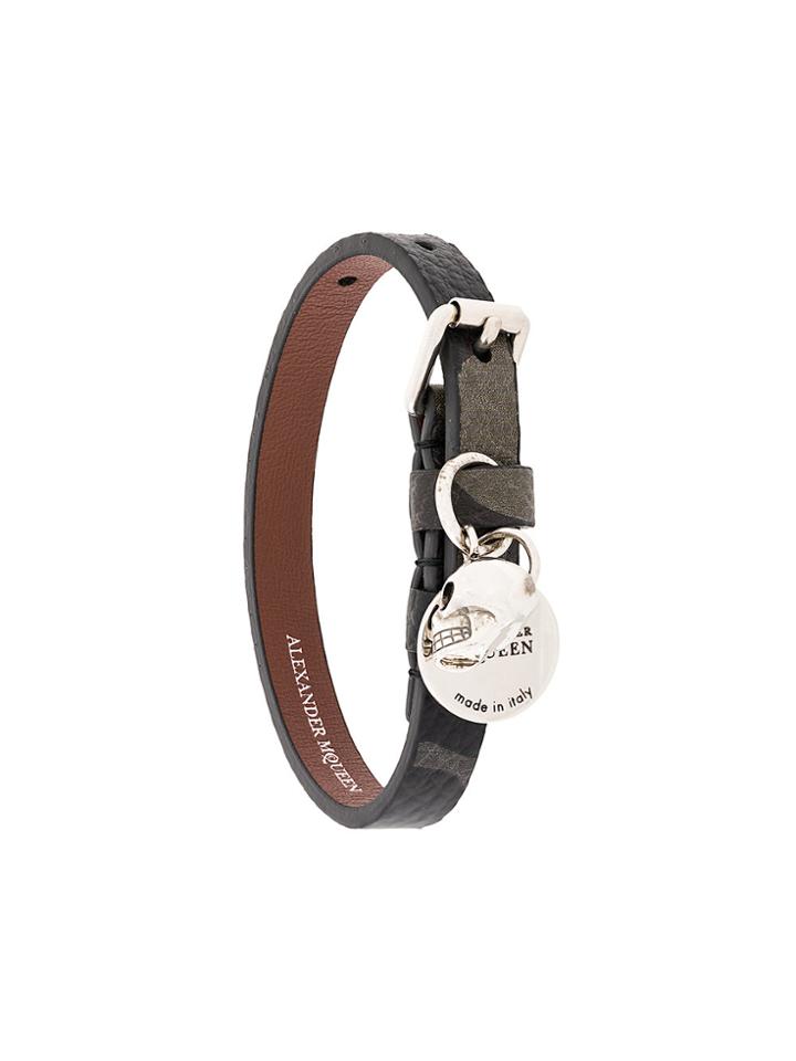 Alexander Mcqueen Skull Belt Bracelet - Green