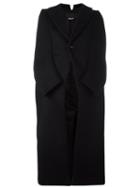 Junya Watanabe Comme Des Garçons 'bonding Cape' Coat, Women's, Size: Medium, Black, Polyester/rayon/cashmere/wool