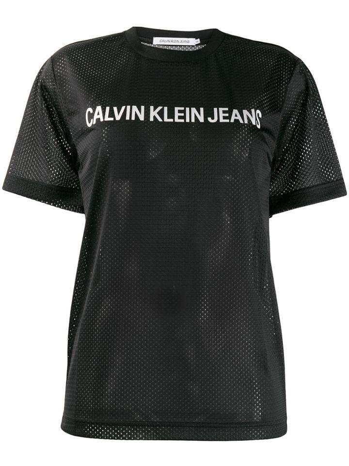 Calvin Klein Jeans Mesh Jersey - Black