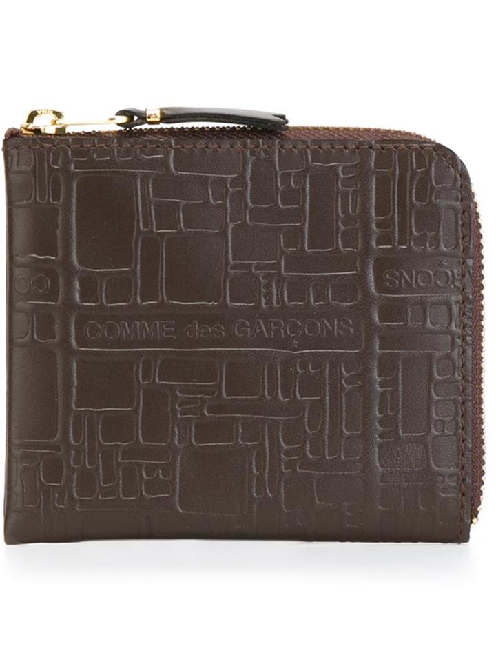 Comme Des Garcons Wallet Geometric Embossed Pattern Wallet