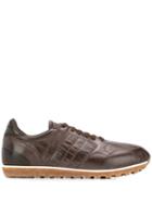 Alberto Fasciani Perforated Detail Sneakers - Brown