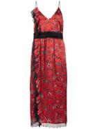 Cinq A Sept Patterned Ruffle Dress - Red