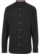 Burberry Merino Wool Half-zip Sweater - Black