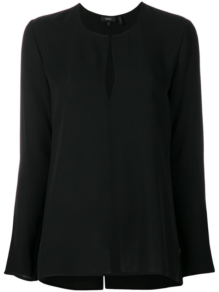 Theory Long Sleeve Blouse - Black