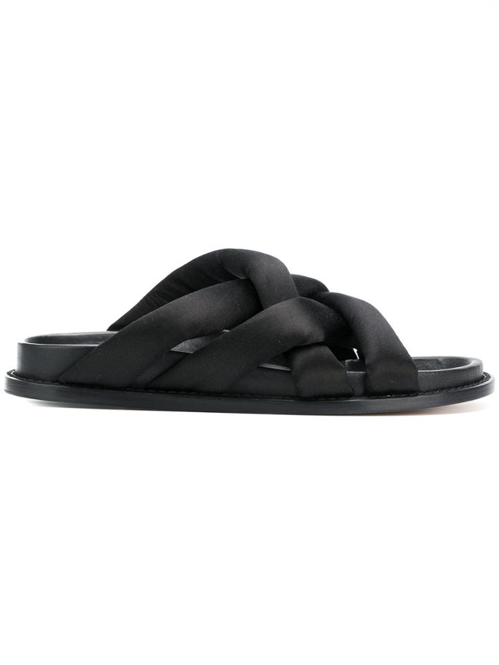 Proenza Schouler Unique Design Slippers - Black