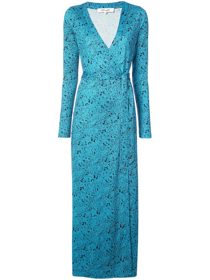 Diane Von Furstenberg Wrap Around Long Dress - Black