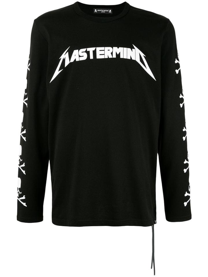 Mastermind Japan Logo Print Long Sleeve T-shirt - Black