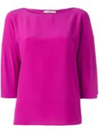 Etro Plain Blouse, Women's, Size: 44, Pink/purple, Silk