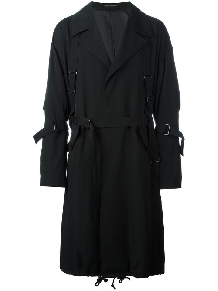 Yohji Yamamoto Adjustable Straps Drawstring Coat