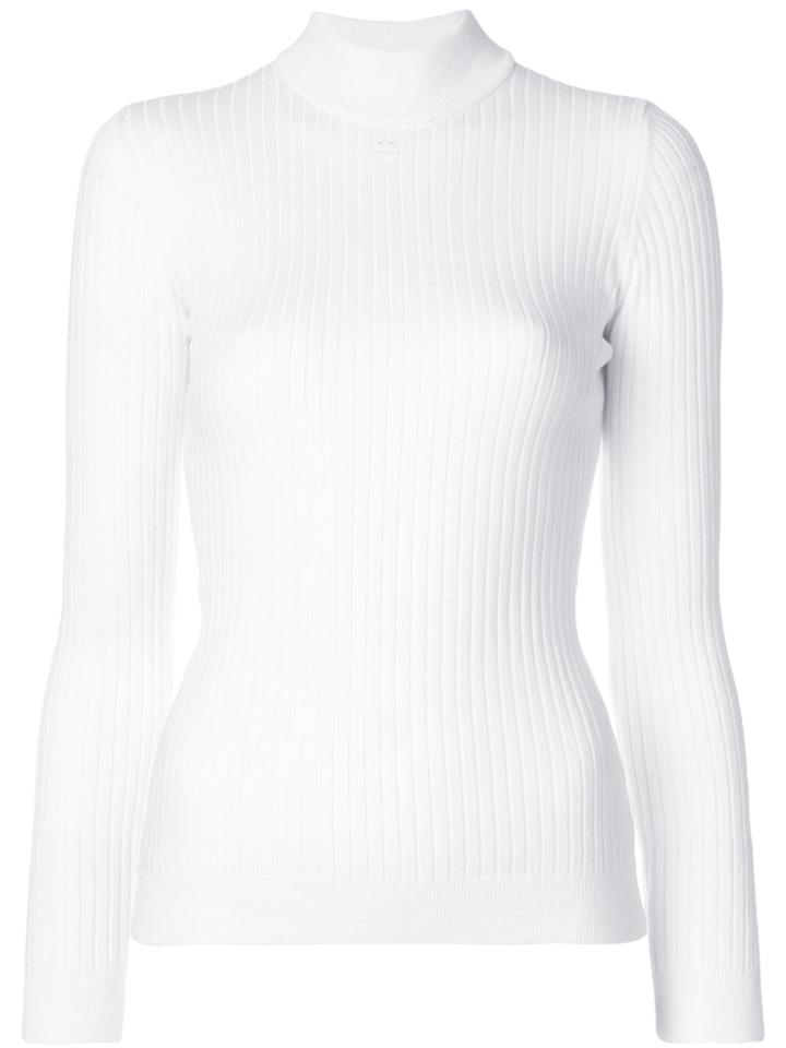Courrèges Ribbed Jumper - White