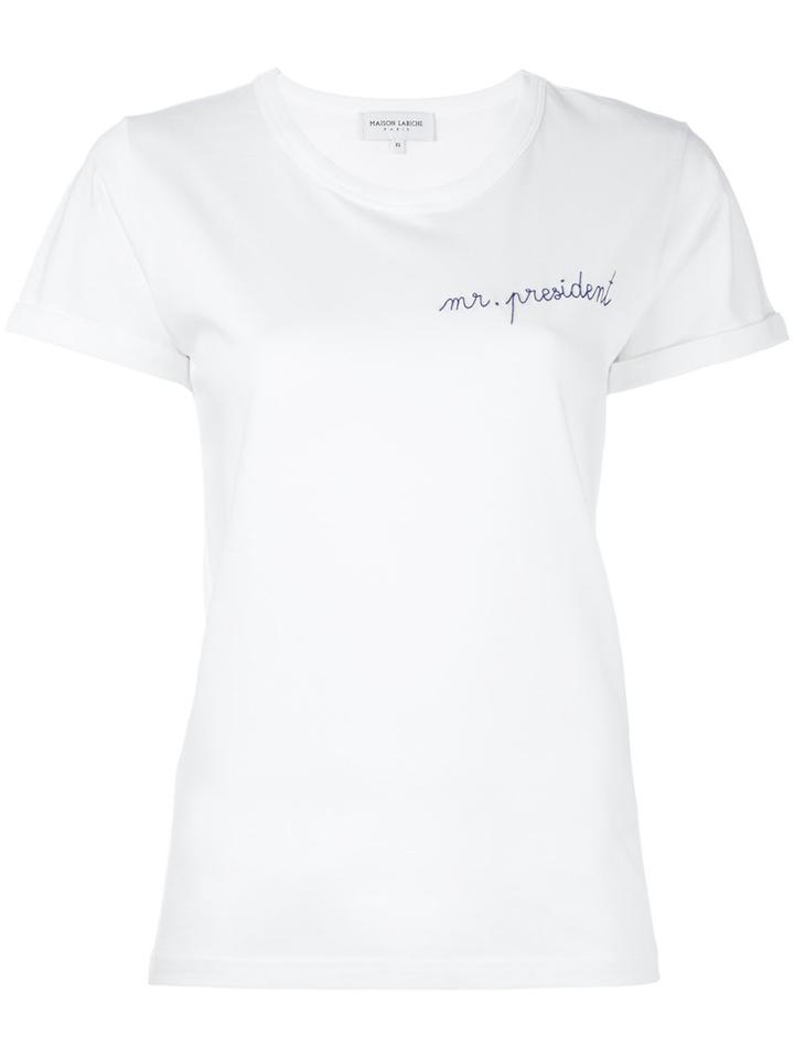Maison Labiche Mr. President T-shirt, Women's, Size: Xs, White, Cotton