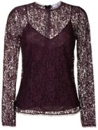 Givenchy Floral Lace Top - Purple