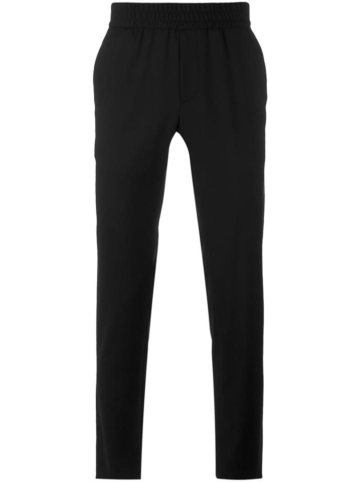 Emporio Armani Zipped Pocket Trousers, Men's, Size: 48, Black, Virgin Wool