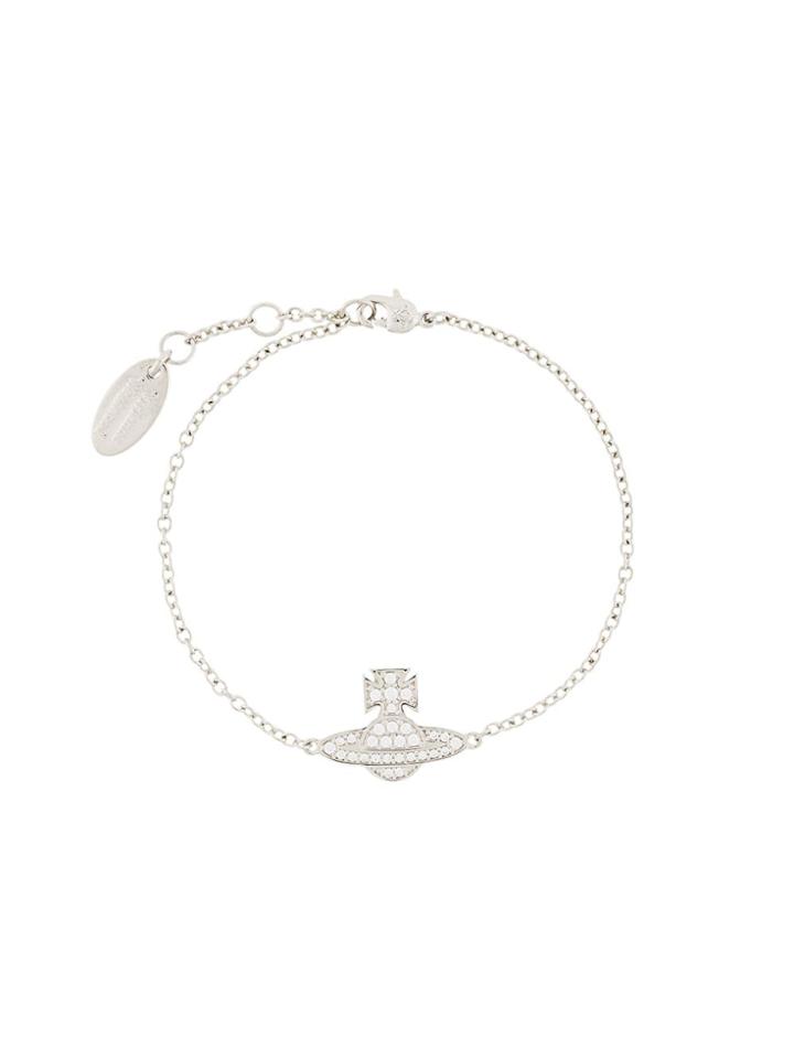 Vivienne Westwood Crystal-orb Chain Bracelet - Silver