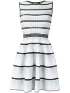 Antonino Valenti Knitted Flared Dress - White