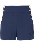 Alice+olivia Side Buttons Shorts - Blue