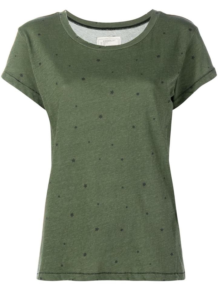 Current/elliott Star Print T-shirt, Women's, Size: 1, Green, Cotton