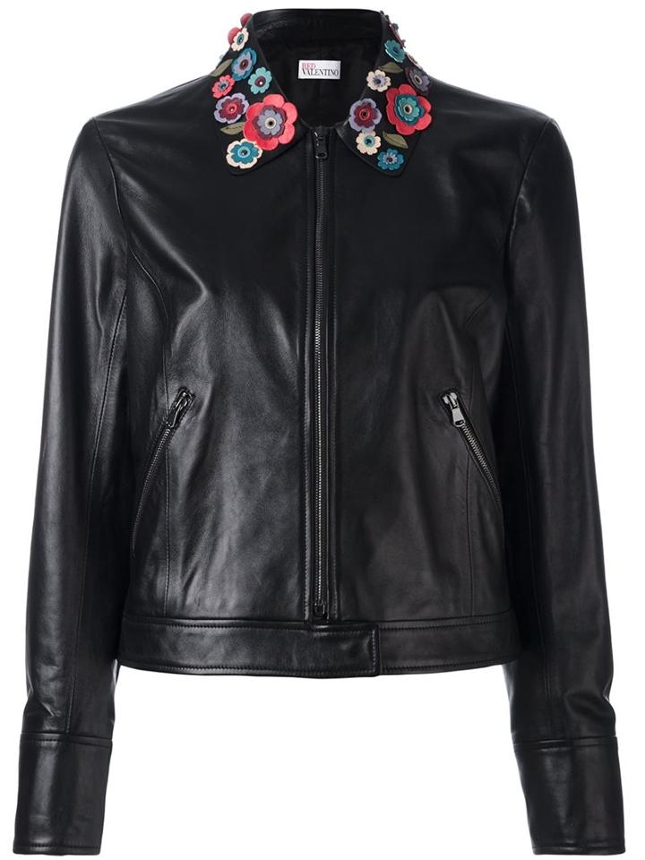Red Valentino Floral Applique Jacket