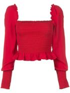 Reformation Francis Ruched Top - Red