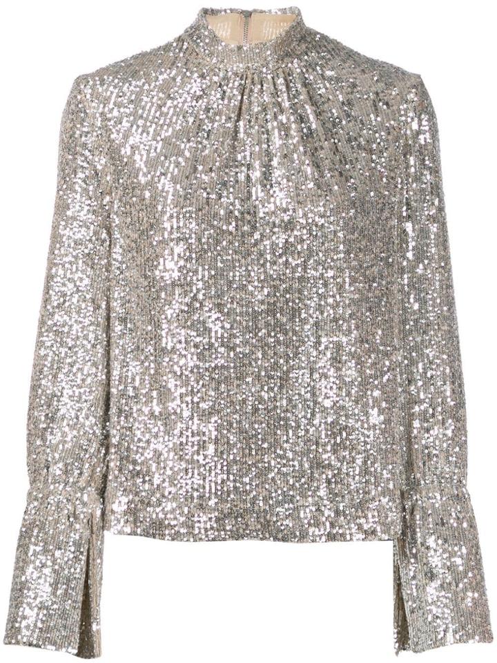 Zadig & Voltaire Tummy Sequin Top - Neutrals