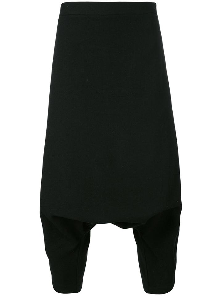 A New Cross - Super Low Crotch Pants - Unisex - Cotton/viscose - L, Black, Cotton/viscose