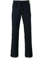 Dries Van Noten Relaxed Fitting Trouser With Drawstring Waist, Men's, Size: 44, Blue, Cotton/linen/flax