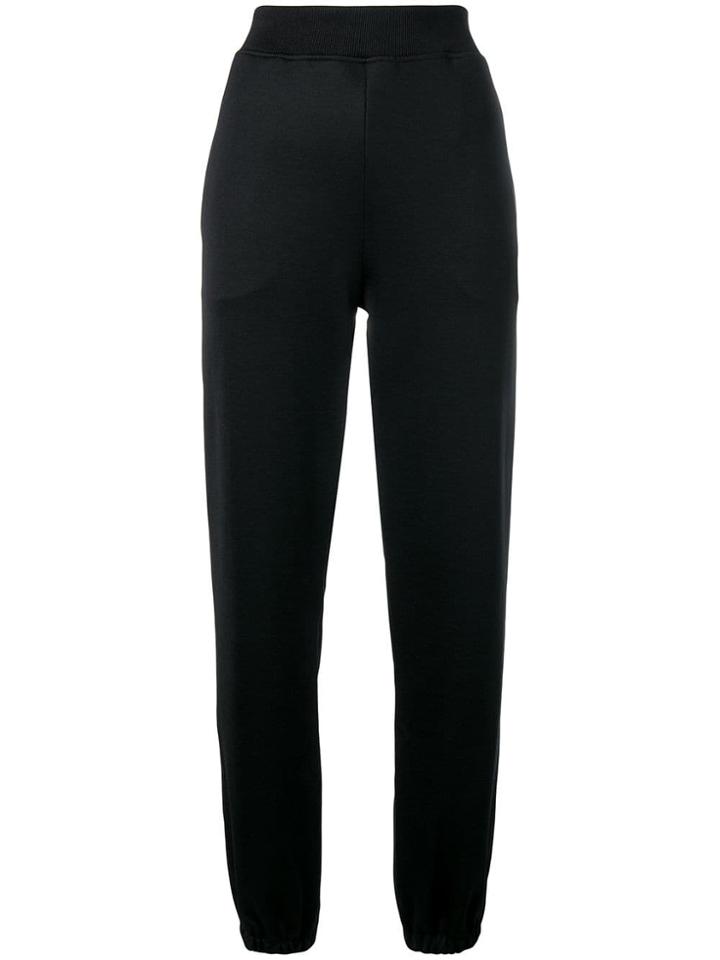 Moschino Embroidered Side Band Trousers - Black