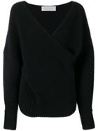 Victoria Victoria Beckham Drape Front Sweater - Blue