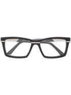 Cazal Rectangle Single-stripe Glasses - Black