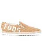 Tod's Logo-print Espadrille Sneakers - Brown