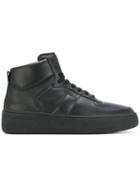 Maison Margiela Hi-top Lace-up Sneakers - Black