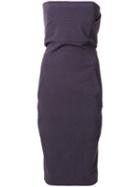 Rick Owens - Strapless Fitted Dress - Women - Cotton/viscose/spandex/elastane - 44, Grey, Cotton/viscose/spandex/elastane