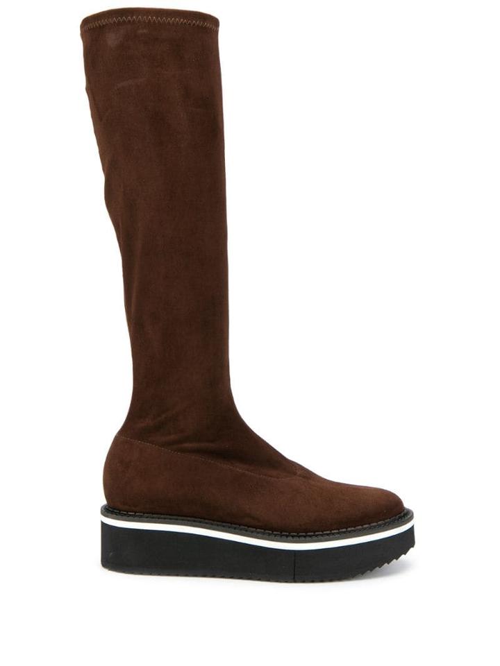 Clergerie Boy Platform Knee-high Boots - Brown