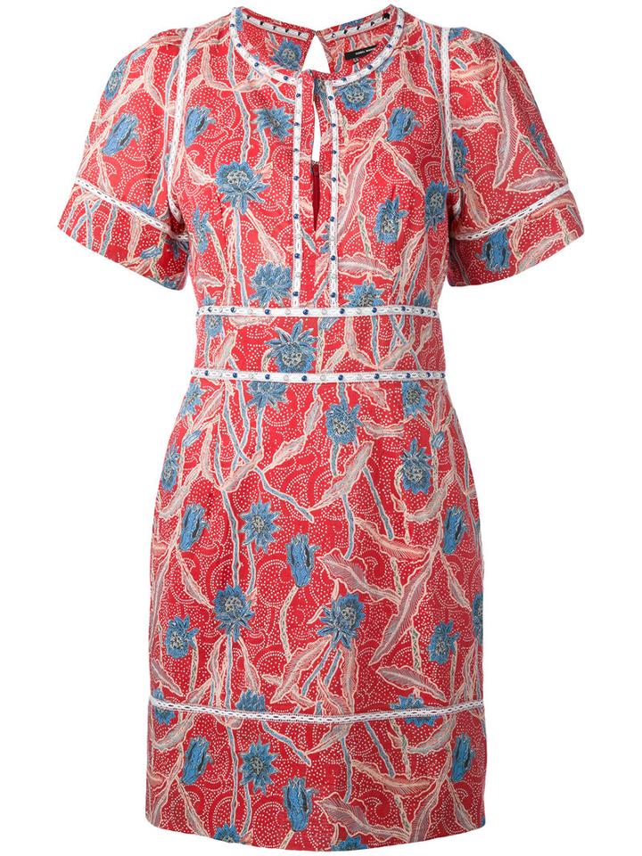 Printed Umbria Dress - Women - Silk/cotton/acrylic/brass - 40, Red, Silk/cotton/acrylic/brass, Isabel Marant