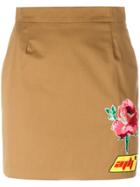Au Jour Le Jour Patch Detail Mini-skirt - Brown