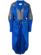 Esteban Cortazar Zipped Belted Raincoat - Blue