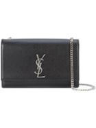 Saint Laurent Medium Kate Monogram Shoulder Bag - Black