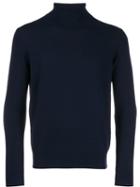 Lamberto Losani Knit Roll Neck Sweater - Blue