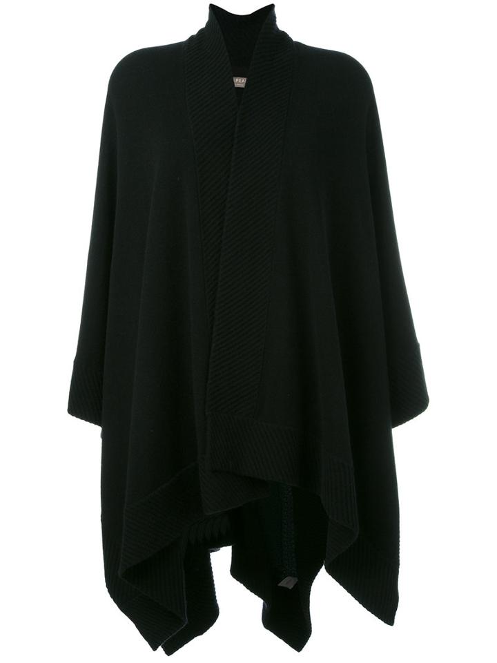 N.peal Poncho Cardigan, Women's, Black, Cashmere