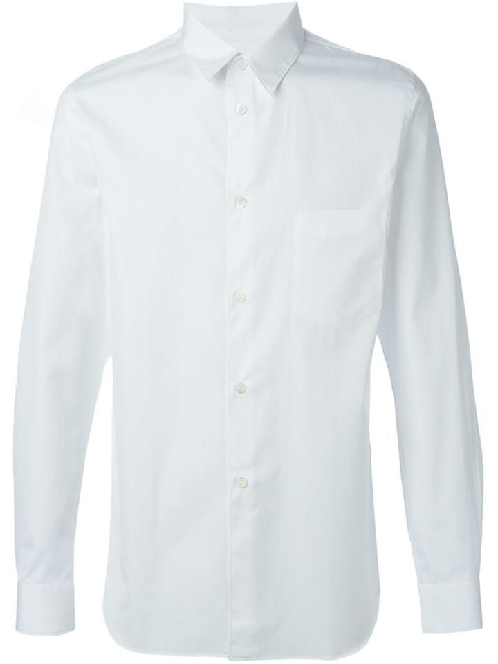 Comme Des Garçons Shirt Button Down Shirt, Men's, Size: Large, White, Cotton