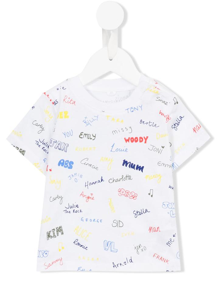 Stella Mccartney Kids - Chuckle Name Print T-shirt - Kids - Cotton - 3 Mth, White