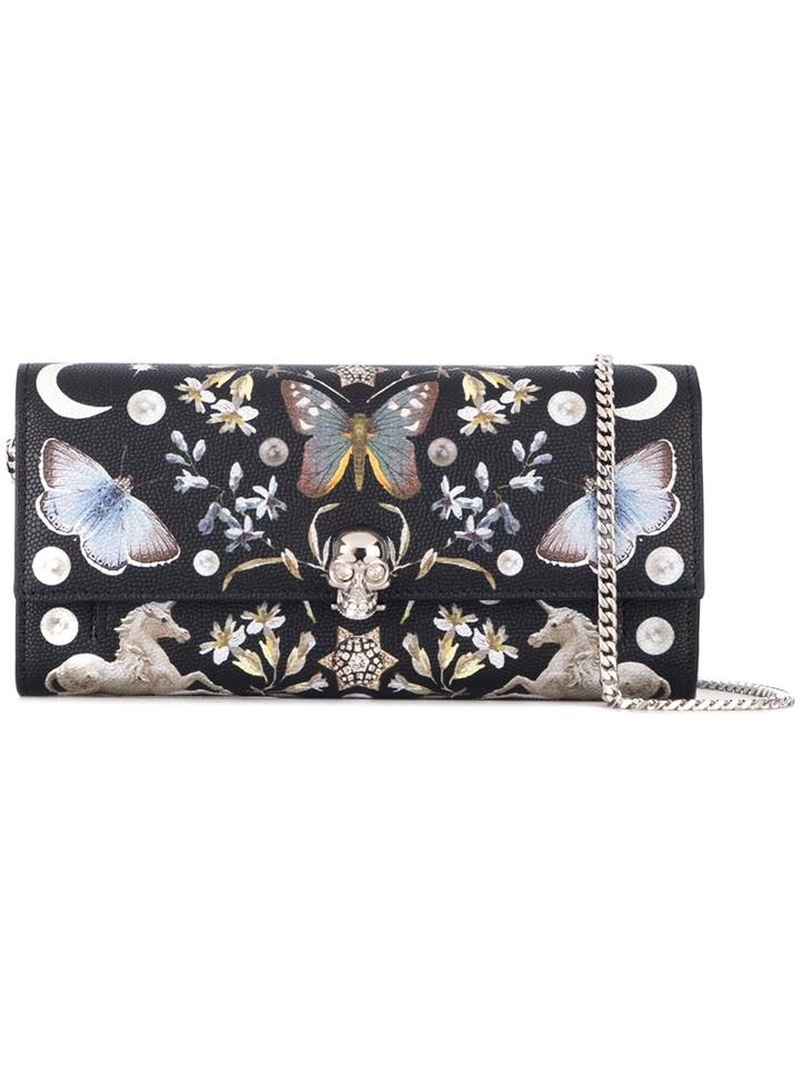 Alexander Mcqueen 'skull' Wallet With Chain