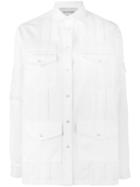 Valentino Embroidered Denim Jacket, Women's, Size: 38, White, Cotton