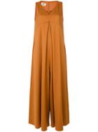 Mm6 Maison Margiela - Wide-leg Jumpsuit - Women - Polyester/spandex/elastane/virgin Wool - 44, Yellow/orange, Polyester/spandex/elastane/virgin Wool