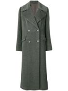 Tagliatore Long Double Breasted Coat - Grey
